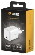 Yenkee YAC G45 VOLT Charger USB C 45W Mobil / Kommunik&aacute;ci&oacute; / Smart - Mobiltelefon kieg&eacute;sz&iacute;tő / tok - H&aacute;l&oacute;zati-, aut&oacute;s t&ouml;ltő - 495011