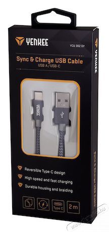 Yenkee YCU 012 BK USB A 2.0 M/M cable Iroda &eacute;s sz&aacute;m&iacute;t&aacute;stechnika - Sz&aacute;m&iacute;t&oacute;g&eacute;p tartoz&eacute;k - USB k&aacute;bel - 495028