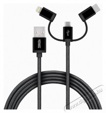 Yenkee YCU 400 BK cable USB / 3in1 / 1m Iroda &eacute;s sz&aacute;m&iacute;t&aacute;stechnika - Sz&aacute;m&iacute;t&oacute;g&eacute;p tartoz&eacute;k - USB k&aacute;bel - 495033