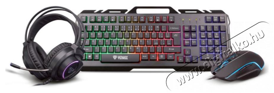 Yenkee YGS 01 Gaming set 3 in 1 INFERNO Iroda &eacute;s sz&aacute;m&iacute;t&aacute;stechnika - Billentyűzet / billentyűzet szett - Vezet&eacute;kes - 495037