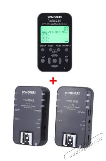 Yongnuo YN622TX Nikon + 2db YN622C II kiold&oacute; szett F&eacute;nyk&eacute;pezőg&eacute;p / kamera - Sport kamera tartoz&eacute;kok - T&aacute;vvez&eacute;rlő - 319142