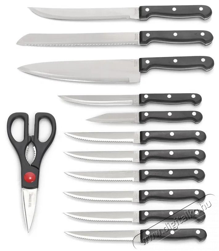 Zeller blokk 12 k&eacute;ssel, gumifa, 9 x 12 x 32,5 cm Konyhai term&eacute;kek - Konyhai eszk&ouml;z - Egy&eacute;b konyhai eszk&ouml;z - 505057