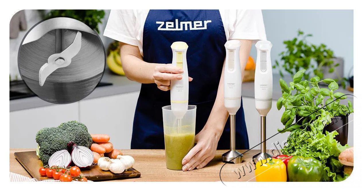 Zelmer ZHB4561S feh&eacute;r botmixer Konyhai term&eacute;kek - Konyhai kisg&eacute;p (elők&eacute;sz&iacute;t&eacute;s / feldolgoz&aacute;s) - Botmixer - 502446