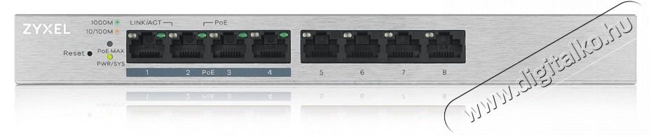 Zyxel GS1200-8HPv2 8port GbE LAN PoE (60W) web Menedzselhető asztali switch Iroda &eacute;s sz&aacute;m&iacute;t&aacute;stechnika - H&aacute;l&oacute;zat - Switch - 392880