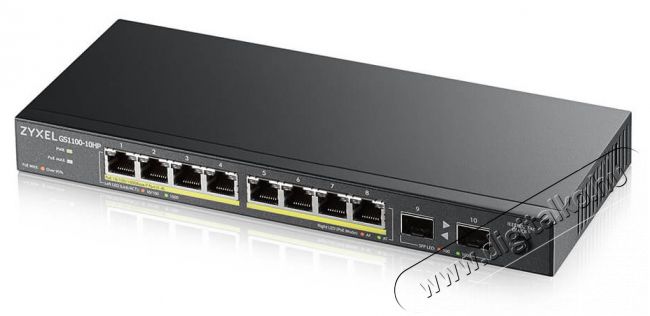 Zyxel GS1100-10HP 8x GbE LAN PoE (120W) 2x GbE SFP port PoE switch Iroda &eacute;s sz&aacute;m&iacute;t&aacute;stechnika - H&aacute;l&oacute;zat - Switch - 431887