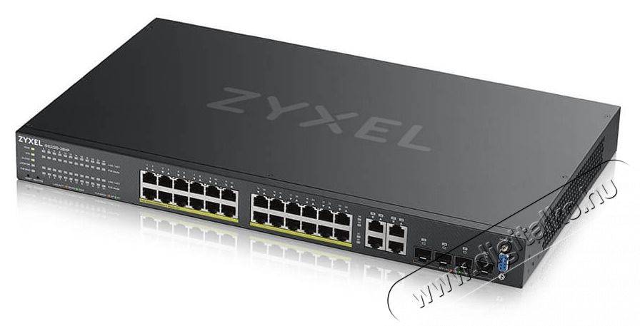 Zyxel GS2220-28HP 24port GbE LAN 4xGbE RJ45/SFP Combo port (375W) PoE L2 menedzselhető switch Iroda &eacute;s sz&aacute;m&iacute;t&aacute;stechnika - H&aacute;l&oacute;zat - Switch - 428345