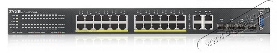 Zyxel GS2220-28HP 24port GbE LAN 4xGbE RJ45/SFP Combo port (375W) PoE L2 menedzselhető switch Iroda &eacute;s sz&aacute;m&iacute;t&aacute;stechnika - H&aacute;l&oacute;zat - Switch - 428345